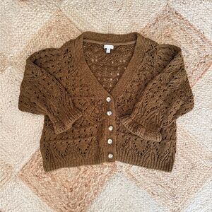 Knit cardigan sweater